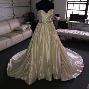 Justin Alexander 8825 Blush Pearl Pink Gown